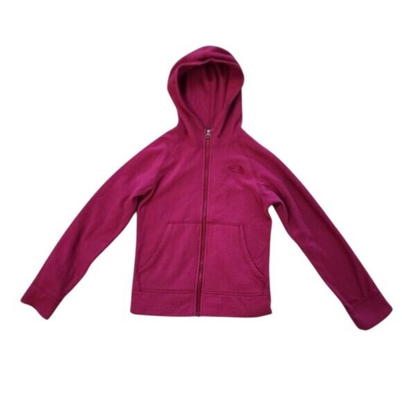 The North Face Girl's Zip Up Active Jacket Pink Size 7/8 - Picture 1 of 11